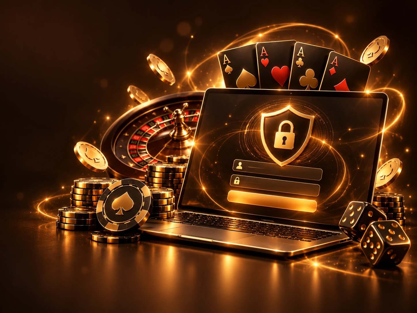 Illustrazione premium di accesso sicuro Alawin Casino